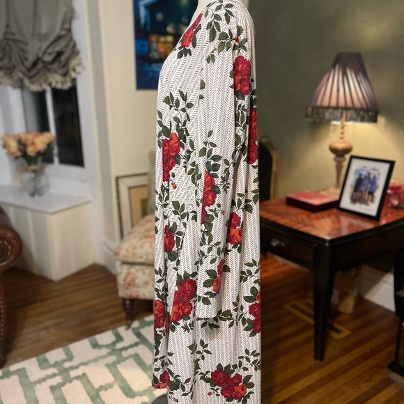 2 for $20 Gorgeous LuLaRoe dress with beautiful, rose pattern - Picture 4 of 4